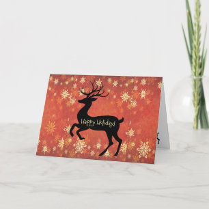 Weihnachtsgrußkarte mit Rentier-Motiv Feiertagskarte
