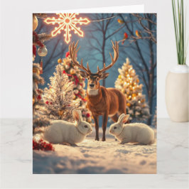 Weihnachtsgrußkarte mit Weihnachtsszene Karte