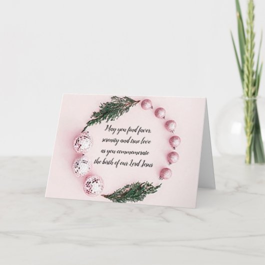 Weihnachtsgrußkarte "Ornament Wreath" Karte (Vorderseite)