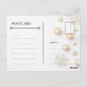 Weihnachtsgrußkarte Ornate Vintage Postkarte (Rückseite)