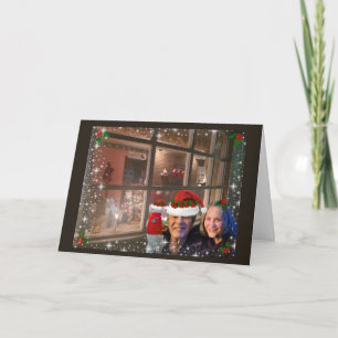 Weihnachtsgrußkarte "Warten auf den Weihnachtsmann Karte