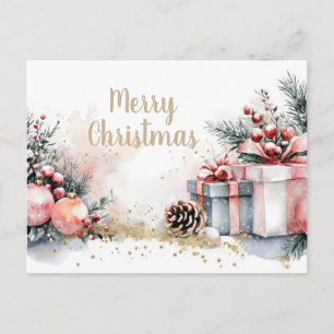 Weihnachtsgrußkarte zum Fest Postkarte