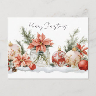 Weihnachtsgrußkarte zum Fest Postkarte