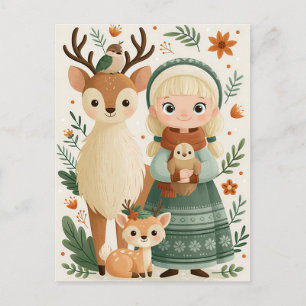 Weihnachtsgrußkarte zum Fest Postkarte