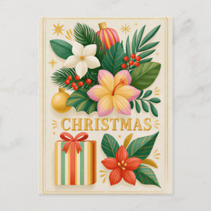 Weihnachtsgrußkarte zum Fest Postkarte