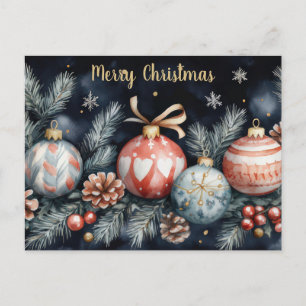 Weihnachtsgrußkarte zum Fest Postkarte