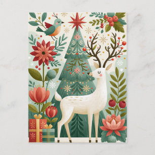 Weihnachtsgrußkarte zum Fest Postkarte
