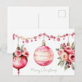 Weihnachtsgrußkarte zum Fest Postkarte (Vorne/Hinten)