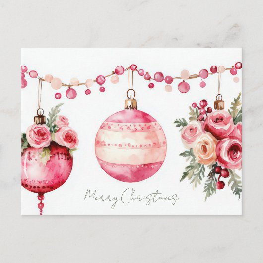 Weihnachtsgrußkarte zum Fest Postkarte (Vorderseite)
