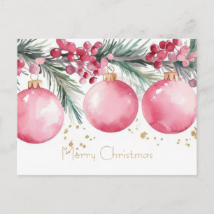 Weihnachtsgrußkarte zum Fest Postkarte