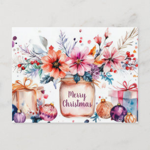 Weihnachtsgrußkarte zum Fest Postkarte