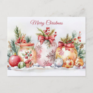 Weihnachtsgrußkarte zum Fest Postkarte