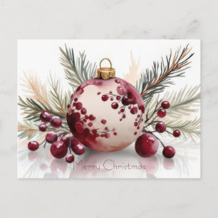 Weihnachtsgrußkarte zum Fest Postkarte