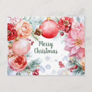 Weihnachtsgrußkarte zum Fest Postkarte
