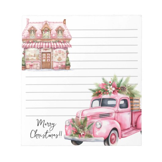 Weihnachtsgrüßkarten Notepad Notizblock (Vorderseite)