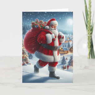 Weihnachtsgrußkarten vom Weihnachtsmann Feiertagskarte
