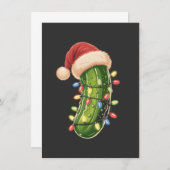 Weihnachtsgurke Gurke In Xmas Licht Gurke Einladung (Vorne/Hinten)