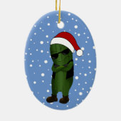 Weihnachtsgürtel Keramik Ornament (Hinten)