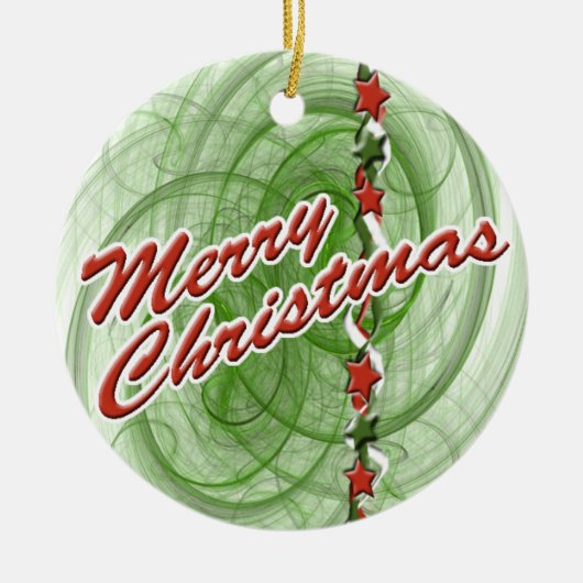 Weihnachtsgürtel Keramikornament (Vorne)