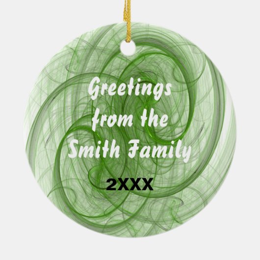 Weihnachtsgürtel Keramikornament (Hinten)