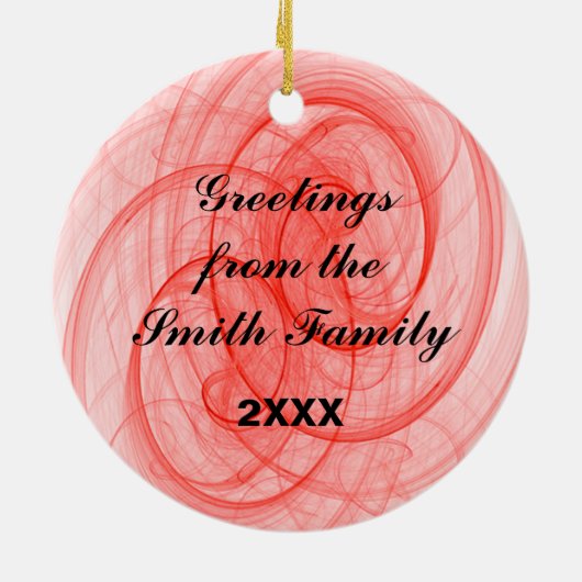 Weihnachtsgürtel Keramikornament (Hinten)