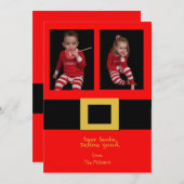 Weihnachtsgürtel Zwei Foto Weihnachtskarte Feiertagskarte (Vorne/Hinten)