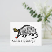 Weihnachtsgürteltier Feiertagspostkarte (Stehend Vorderseite)