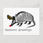 Weihnachtsgürteltier Feiertagspostkarte (Vorderseite)