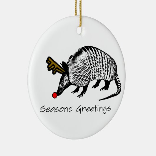 Weihnachtsgürteltier Keramik Ornament (Rechts)