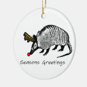 Weihnachtsgürteltier Keramik Ornament (Links)