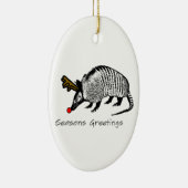 Weihnachtsgürteltier Keramikornament (Rechts)