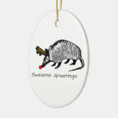 Weihnachtsgürteltier Keramikornament (Links)