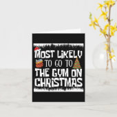 Weihnachtsgymnastik geht am ehesten zu Weihnachten Karte (Gelbe Blume)