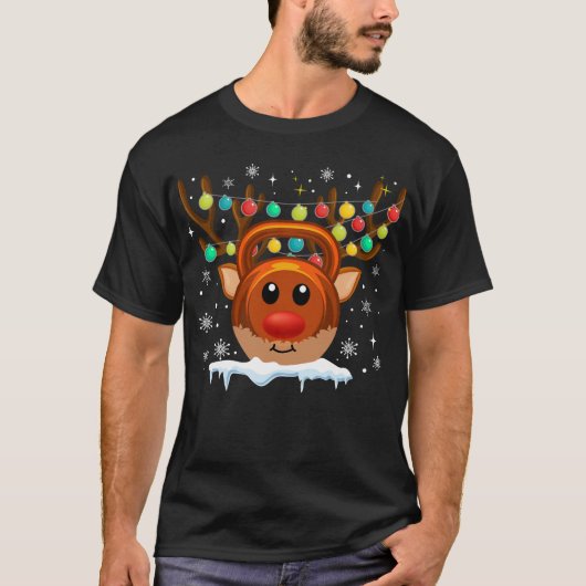 Weihnachtsgymnastik-Rentier T-Shirt (Vorderseite)