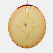 Weihnachtshackfleisch-Torte man versah Verzierung Keramikornament (Links)