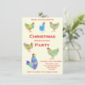 Weihnachtshahn und Hühnerparty (Stehend Vorderseite)
