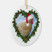 Weihnachtshähnchen * Buff Orpington Keramik Ornament (Rechts)