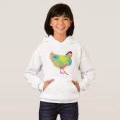 Weihnachtshähnchen in Weihnachtsmannmütze Funny Co Hoodie (Vorne ganz)