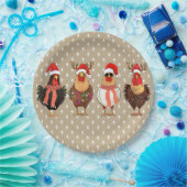 Weihnachtshähnchen mit Lights Paper-Tellern Pappteller (Party)
