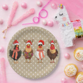 Weihnachtshähnchen mit Lights Paper-Tellern Pappteller (Party)