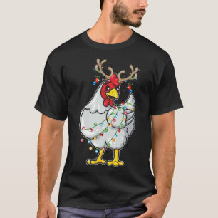 Weihnachtshähnchen Rentier Antlers Lights Pajama F T-Shirt