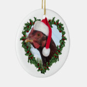 Weihnachtshähnchen * Rhode Island Red Keramik Ornament (Rechts)