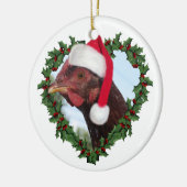 Weihnachtshähnchen * Rhode Island Red Keramik Ornament (Links)