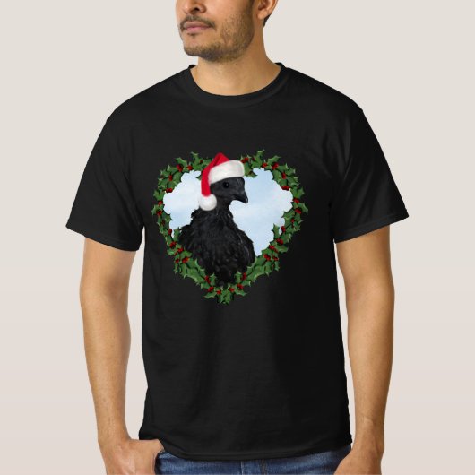 Weihnachtshähnchen * Svart Hona T-Shirt (Vorderseite)