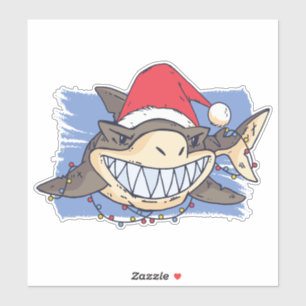 Weihnachtshai Aufkleber