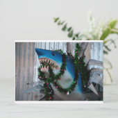 Weihnachtshai Einladung (Stehend Vorderseite)