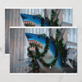 Weihnachtshai Einladung (Vorne/Hinten)