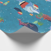 Weihnachtshai Geschenkpapier (Ecke)