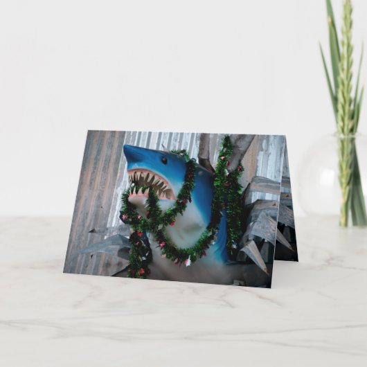 Weihnachtshai-Karte Feiertagskarte (Vorderseite)