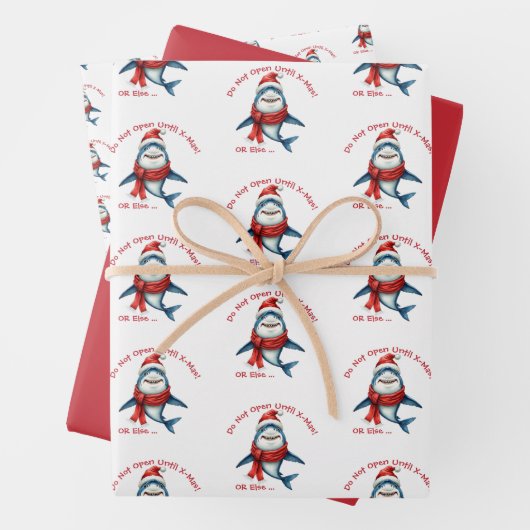 Weihnachtshai - Nicht öffnen Geschenkpapier Set (Beispiel)
